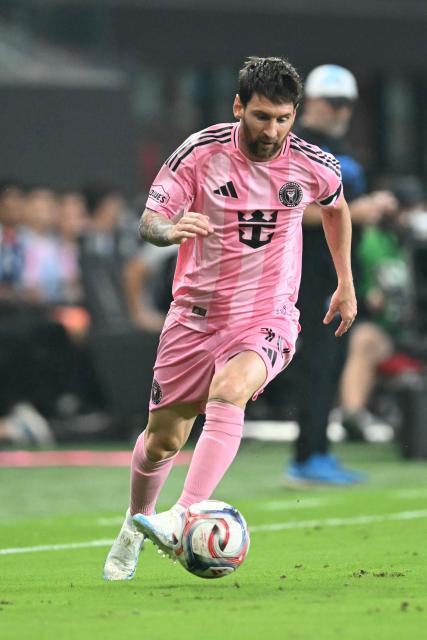 Inter Miami's Argentine forward #10 Lionel Messi controls the ball during the Major League Soccer (MLS) regular season football match between Inter Miami CF and CF Montreal at Nu Stadium in Miami, Florida, on August 29, 2026. (Photo by CHANDAN KHANNA / AFP)