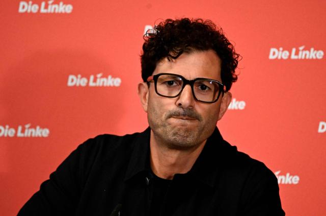 Co-leader of Germany’s left-wing Die Linke party Luigi Pantisano gives a press conference at the party’s headquarters in Berlin, on August 31, 2026. (Photo by Tobias SCHWARZ / AFP)