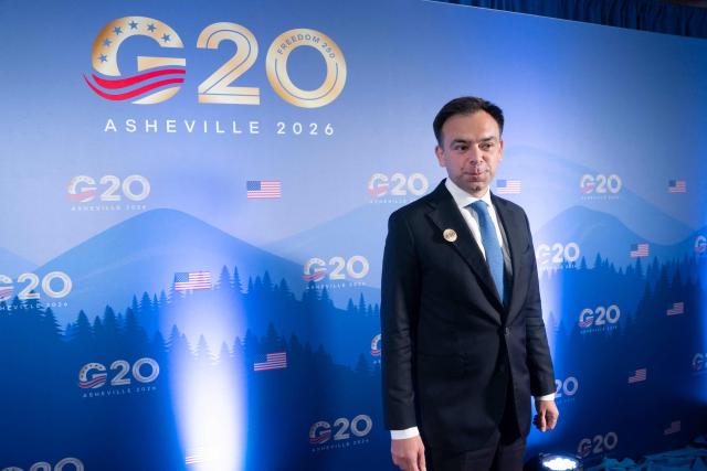 Poland's Finance Minister Andrzej Domanski arrives for the G20 Finance Ministers and Central Bank Governors’ meeting in Asheville, North Carolina, on August 31, 2026. Finance leaders from the Group of 20 major economies open talks Monday at a US-hosted gathering, with the Trump administration seeking to escalate economic pressure on Iran amid a renewed exchange of fire with Tehran. (Photo by Allison Joyce / AFP)