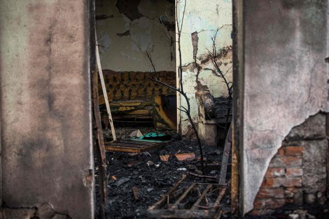 A building damaged by a car bomb explosion is pictured outside the municipal police station in Ojocaliente, Zacatecas, Mexico, on August 31, 2026. A car bomb exploded on August 30 night in front of a police station in Mexico, wounding six people, authorities said. The attack took place in the state of Zacatecas, which has key routes for drug trafficking. (Photo by Jess Mireles / AFP)