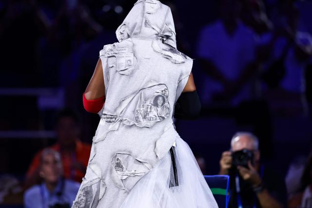 Japan's Naomi Osaka arrives ahead of the women's singles first round tennis match against Russia's Anastasia Zakharova day two of the US Open tennis tournament at the USTA Billie Jean King National Tennis Center in New York City on August 31, 2026. (Photo by CHARLY TRIBALLEAU / AFP)