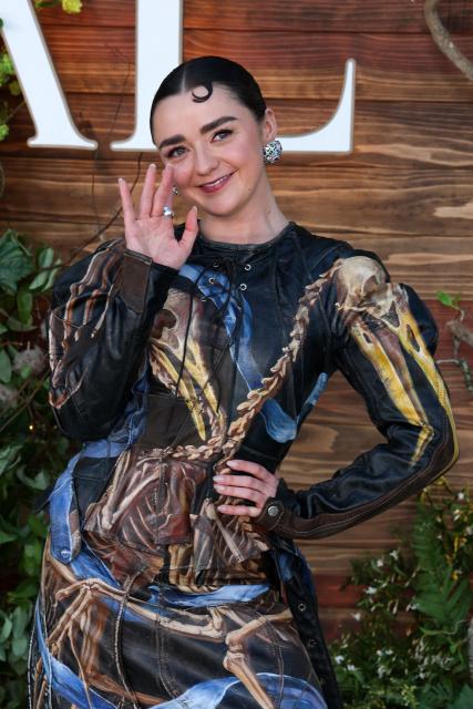 English actress Maisie Williams attends the US premiere of "Practical Magic 2" at Directors Village theatre in Los Angeles, on August 31, 2026. (Photo by VALERIE MACON / AFP)