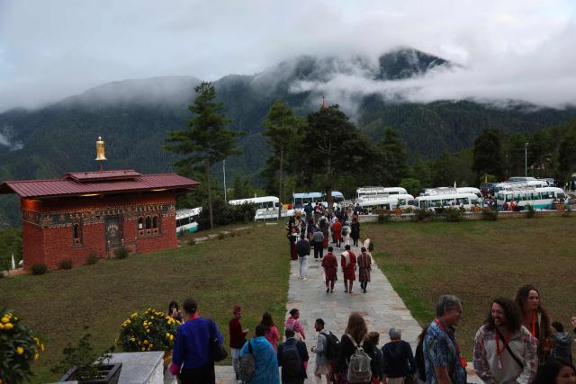 Participants leave after attending the Global Conscious Food Systems Summit in Paro, Bhutan on September 1, 2026 (Photo by Niharika KULKARNI / AFP)