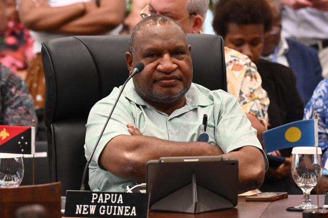Papua New Guinea Prime Minister James Marape attends the Pacific Islands Forum Leaders’ plenary meeting in Koror on September 2, 2026. (Photo by SAEED KHAN / AFP)
