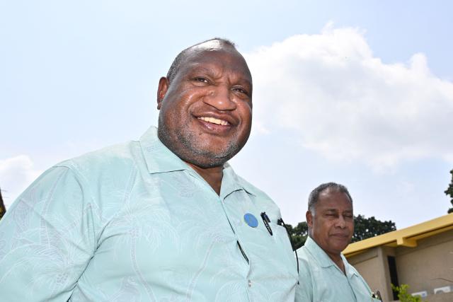 Papua New Guinea Prime Minister James Marape leaves after a family photo event during the Pacific Islands Forum Leaders’ plenary meeting in Koror on September 2, 2026. (Photo by SAEED KHAN / AFP)