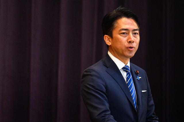 Japan’s Defence Minister Shinjiro Koizumi speaks during the self defence forces senior commanders’ conference at the Ministry of Defence in Tokyo September 2, 2026. (Photo by Philip FONG / AFP)