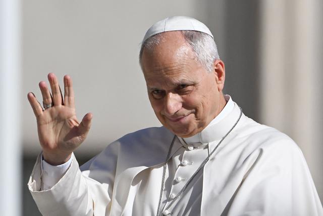 Pope Leo XIV waves to the crowd from his Papamobile during the weekly general audience at St Peter's Square in the Vatican on September 2, 2026. (Photo by Andreas SOLARO / AFP)