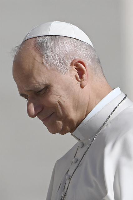 Pope Leo XIV looks on from his Papamobile during the weekly general audience at St Peter's Square in the Vatican on September 2, 2026. (Photo by Andreas SOLARO / AFP)