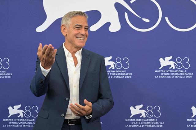 US actor and filmmaker George Clooney attends a photocall at the 83rd International Venice Film Festival, at Venice Lido on September 2, 2026. Clooney will receive a Golden Lion for Lifetime Achievement today during the opening ceremony of the festival. (Photo by Tiziana FABI / AFP)