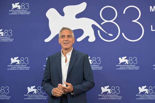 US actor and filmmaker George Clooney attends a photocall at the 83rd International Venice Film Festival, at Venice Lido on September 2, 2026. Clooney will receive a Golden Lion for Lifetime Achievement today during the opening ceremony of the festival. (Photo by Tiziana FABI / AFP)