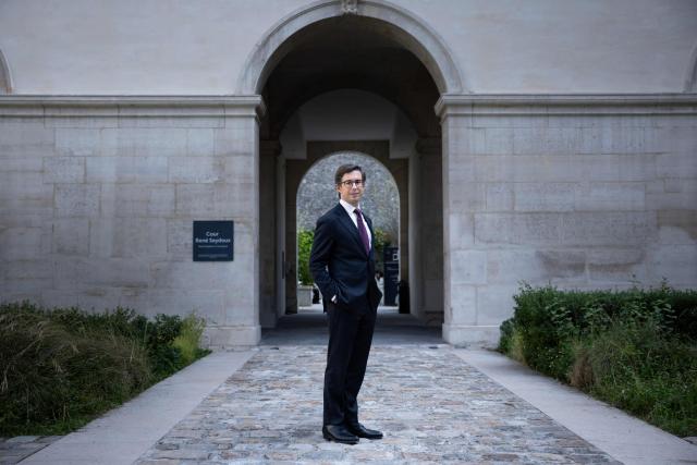 Director of Sciences Po Paris Luis Vassy poses for a portrait session at the Sciences Po campus in Paris on September 2, 2026. Sciences Po Paris is "not a place" to organize "campaign meetings," its director Luis Vassy insisted on September 2, 2026, a few months from the presidential election, considering that one can "debate a substantive topic" provided there is "discussion" or even "contradiction". (Photo by Simon WOHLFAHRT / AFP)