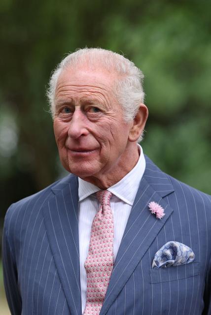 Britain's King Charles reacts as he attends the 125th anniversary Garden Party for, the Victoria League for Commonwealth Friendship, in west London, on September 2, 2026. (Photo by Toby Melville / POOL / AFP)
