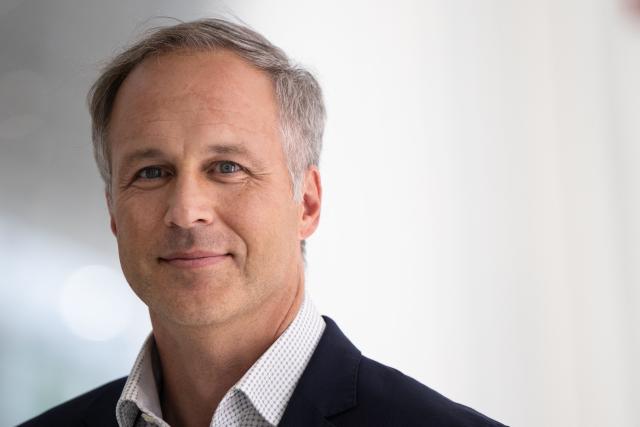Director of human exploration and robotics at the European Space Agency (ESA) Daniel Neuenschwander poses at the headquarters in Paris on September 2, 2026. (Photo by LOU BENOIST / AFP)