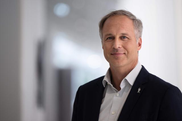 Director of human exploration and robotics at the European Space Agency (ESA) Daniel Neuenschwander poses at the headquarters in Paris on September 2, 2026. (Photo by LOU BENOIST / AFP)