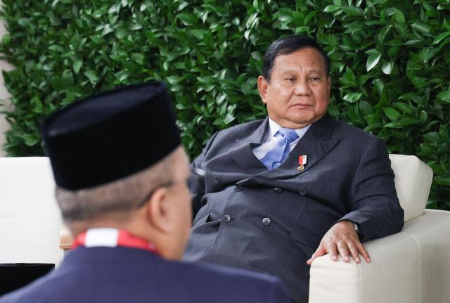 In this pool photograph distributed by the Russian state agency Sputnik, Indonesian President Prabowo Subianto attends the Eastern Economic Forum in Vladivostok on September 3, 2026. (Photo by Vyacheslav PROKOFYEV / POOL / AFP)