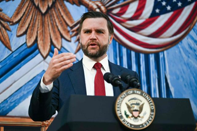 US Vice President JD Vance speaks during a launch event for The Foundry School at the US Institute of Peace in Washington, DC, on September 3, 2026. The Trump Administration is launching the Foundry School, a national program to train entrepreneurs, engineers, technicians, and industrial leaders that aims to boost American manufacturing. (Photo by Kent NISHIMURA / AFP)