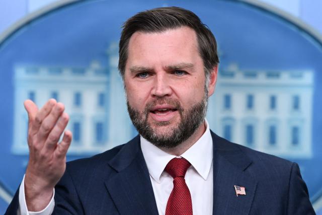 US Vice President JD Vance speaks during a press briefing in the James S. Brady Press Briefing Room at the White House in Washington, DC, on September 3, 2026. (Photo by Brendan SMIALOWSKI / AFP)