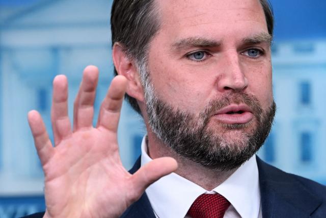 US Vice President JD Vance speaks during a press briefing in the James S. Brady Press Briefing Room at the White House in Washington, DC, on September 3, 2026. (Photo by Brendan SMIALOWSKI / AFP)