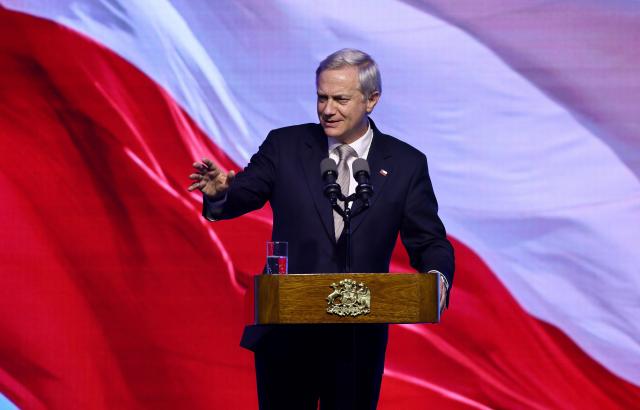 Chile's President Jose Antonio Kast delivers a speech at the Madrid Forum, a meeting of Latin American right-wing leaders, in Santiago on September 3, 2026. (Photo by Javier TORRES / AFP)