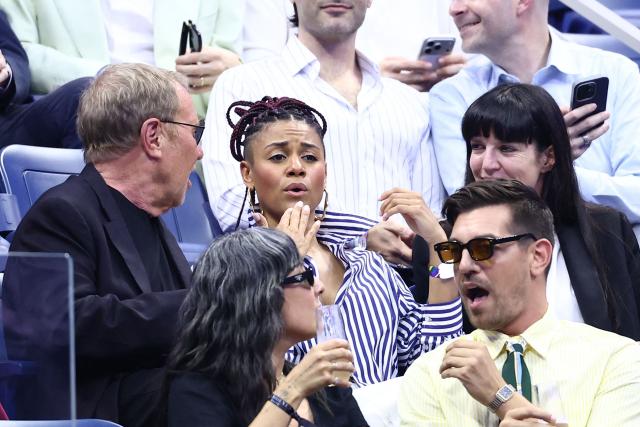 US fashion designer Michael Kors and US actress Ariana DeBose watch the women's singles second round tennis match between USA's Coco Gauff and Spain's Paula Badosa on day five of the US Open tennis tournament at the USTA Billie Jean King National Tennis Center in New York City on September 3, 2026. (Photo by CHARLY TRIBALLEAU / AFP)