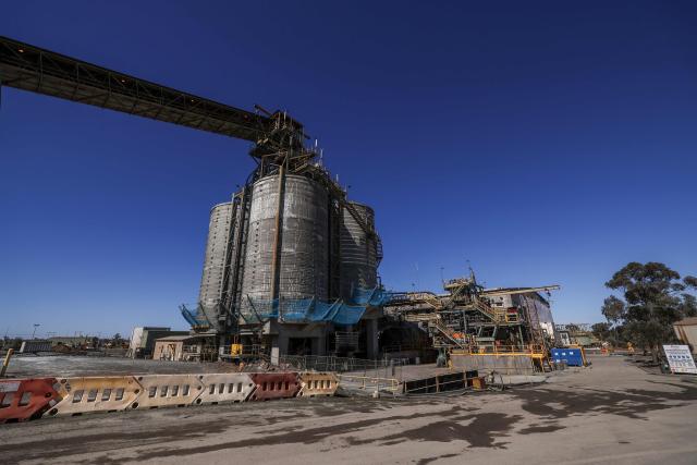The processing mill located at the underground CSA Cobar copper mine, operated by Harmony Gold Mining company, located north of the New South Wales town of Cobar on September 4, 2026. (Photo by DAVID GRAY / AFP)