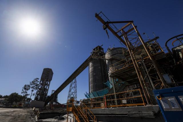 The processing mill located at the underground CSA Cobar copper mine, operated by Harmony Gold Mining company, located north of the New South Wales town of Cobar on September 4, 2026. (Photo by DAVID GRAY / AFP)