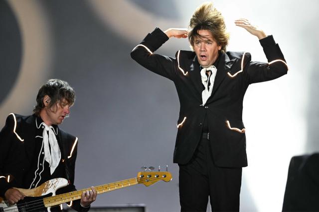 Swedish singer Pelle Almqvist of The Hives performs during the first day of Rock in Rio music festival at Rio 2016 Olympic Park in Rio de Janeiro, Brazil on September 4, 2026. (Photo by Mauro PIMENTEL / AFP)