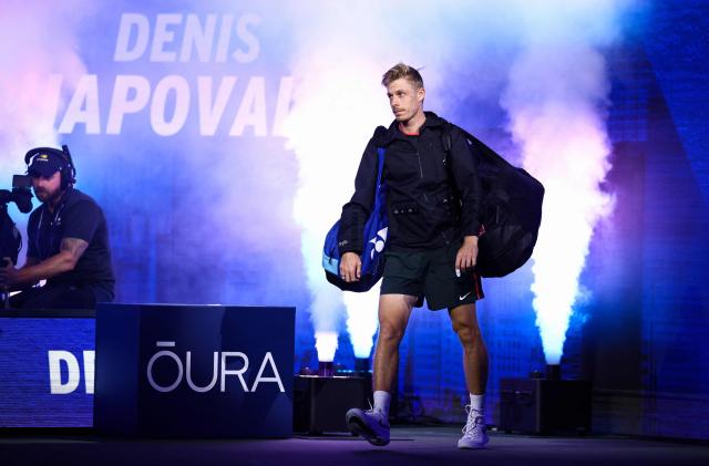 Canada's Denis Shapovalov arrives for the men's singles third round tennis match against USA's Ben Shelton on day six of the US Open tennis tournament at the USTA Billie Jean King National Tennis Center in New York City on September 4, 2026. (Photo by CHARLY TRIBALLEAU / AFP)