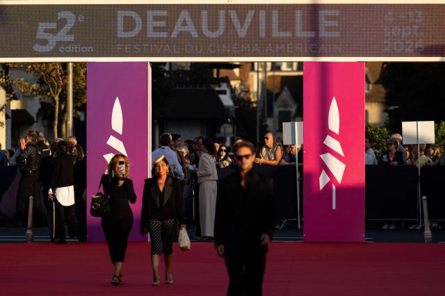 Peoples walks on the red carpet during the 52nd edition of the Deauville American film festival, in Deauville, northwestern France on September 5, 2026. (Photo by Guillaume SALIGOT / AFP)