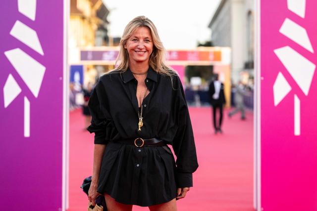 French designer Sarah Poniatowski poses on the red carpet during the 52nd edition of the Deauville American film festival, in Deauville, northwestern France on September 5, 2026. (Photo by Guillaume SALIGOT / AFP)