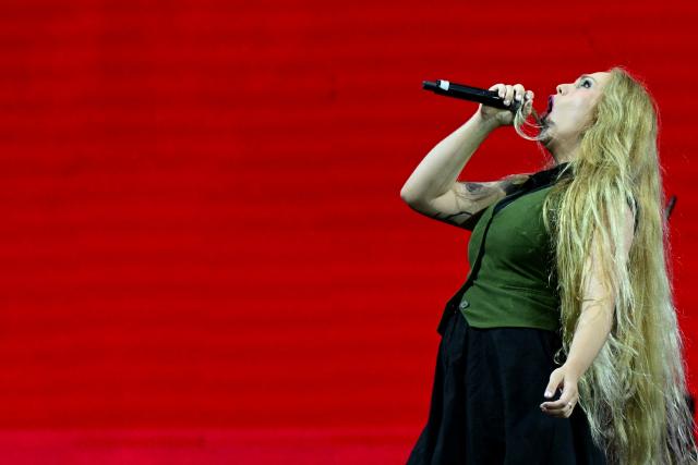 Brazilian singer and guitarist Prika Amaral of the Brazilian band Nervosa performs during the second day of the Rock in Rio music festival at Rio 2016 Olympic Park in Rio de Janeiro, Brazil on September 5, 2026. (Photo by Pablo PORCIUNCULA / AFP)