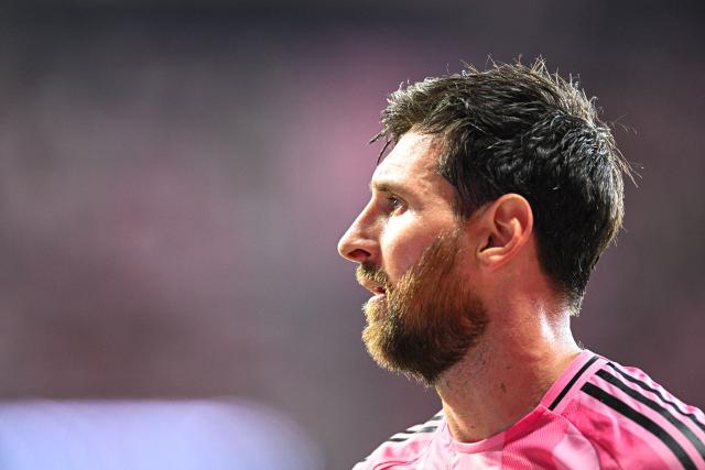 Inter Miami's Argentine forward #10 Lionel Messi looks on during a Major League Soccer (MLS) regular season football match between Inter Miami CF and Atlanta United FC at Nu Stadium in Miami, Florida, on September 5, 2026. (Photo by CHANDAN KHANNA / AFP)