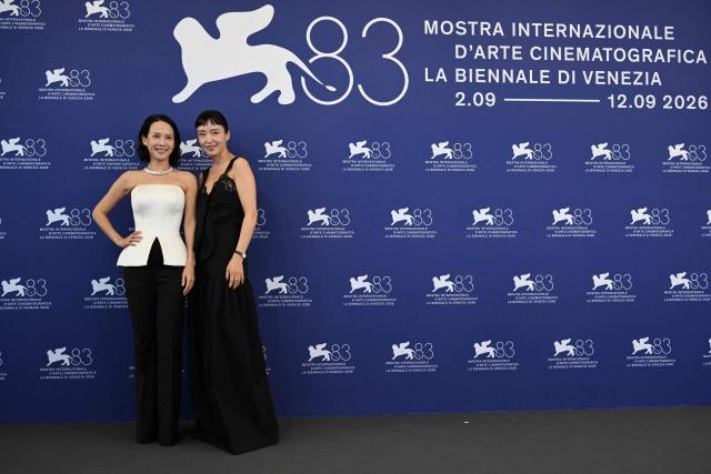 South korean actress Cho Yeo-Jeong (L) and actress Jeon Do-yeon attend the photocall of "Possible Love" (Ga-Neung-han sa-rang) presented in competition at the 83rd International Venice Film Festival, at Venice Lido on September 6, 2026. (Photo by Tiziana FABI / AFP)