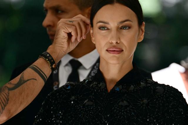 Russian model Irina Shayk arrives at the Excelsior Pier during the 83rd Venice International Film Festival at Venice Lido, on September 6, 2026. (Photo by Stefano Rellandini / AFP)