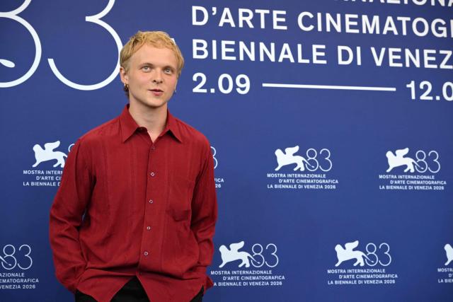 Danish actor Thorbjoern Hedegaard attends the photocall of "Woman Unknown" (Kvinde Ukendt) presented in competition at the 83rd International Venice Film Festival, at Venice Lido on September 6, 2026. (Photo by Tiziana FABI / AFP)