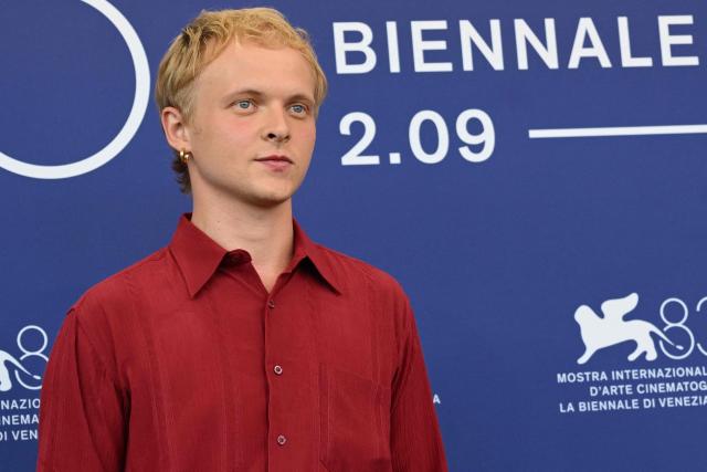 Danish actor Thorbjoern Hedegaard attends the photocall of "Woman Unknown" (Kvinde Ukendt) presented in competition at the 83rd International Venice Film Festival, at Venice Lido on September 6, 2026. (Photo by Tiziana FABI / AFP)