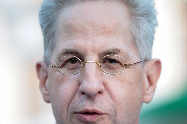Hans-Georg Maassen, former president of the Federal Office for the Protection of the Constitution and former chairman of the right-wing conservative Werteunion party, gives an interview at the venue of the election party of far-right Alternative for Germany (AfD) party following Saxony-Anhalt's state elections in Magdeburg, eastern Germany on September 6, 2026. Germany's far-right AfD won key regional elections on September 6 by a landslide with at least 44 percent of the vote in the eastern state of Saxony-Anhalt, said exit polls by two public broadcasters. (Photo by Ronny HARTMANN / AFP)