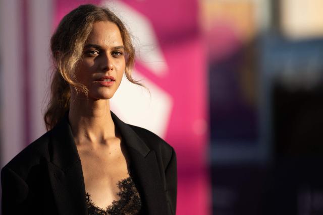 French actress Romane De Stabenrath walks on the red carpet during the 52nd edition of the Deauville American film festival, in Deauville, northwestern France on September 6, 2026. (Photo by Guillaume SALIGOT / AFP)