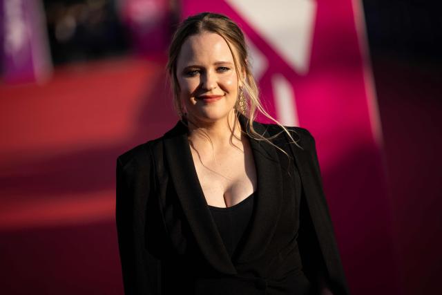 US film director Kelly O'Sullivan poses on the red carpet during the 52nd edition of the Deauville American film festival, in Deauville, northwestern France on September 6, 2026. (Photo by Guillaume SALIGOT / AFP)
