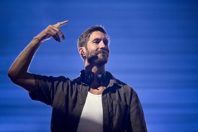 Scottish DJ Calvin Harris performs on stage during the third day of Rock in Rio music festival at Rio 2016 Olympic Park in Rio de Janeiro, Brazil early on September 7, 2026. (Photo by MAURO PIMENTEL / AFP)