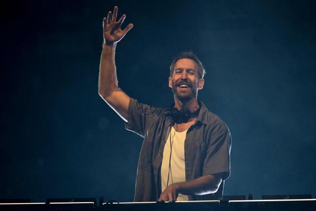 Scottish DJ Calvin Harris performs on stage during the third day of Rock in Rio music festival at Rio 2016 Olympic Park in Rio de Janeiro, Brazil early on September 7, 2026. (Photo by MAURO PIMENTEL / AFP)