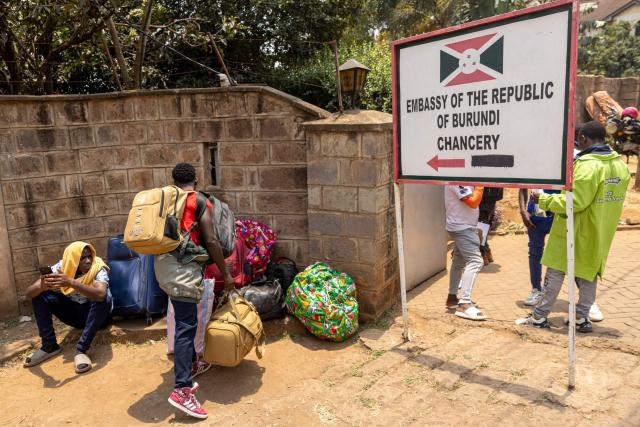 Burundian nationals gather outside their embassy to apply for border passes as they prepare to travel back to their country following the Kenyan government’s directive on undocumented small-scale traders, in Nairobi on September 7, 2026. (Photo by SIMON MAINA / AFP)
