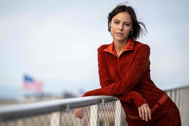 Member of the Breakthrough Award Jury (Jury de la Revelation) French actress and dancer Marion Barbeau poses for pictures at the top of the Pavillons des Bains, during a photocall as part of the 52nd edition of the Deauville American film festival, in Deauville, northwestern France on September 7, 2026. (Photo by Guillaume SALIGOT / AFP)