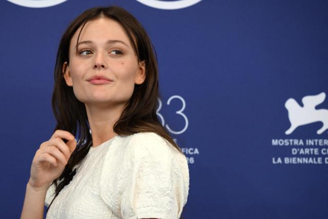 US actress Emily Lind attends the photocall of "Company" presented in competition at the 83rd International Venice Film Festival, at Venice Lido on September 8, 2026. (Photo by Tiziana FABI / AFP)