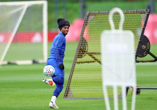 Manchester United's English striker #09 Marcus Rashford takes part in a team training session at their Carrington Training Complex in Manchester, northwest England on September 9, 2026 on the eve of their UEFA Champions League football match against Sabah. (Photo by Darren Staples / AFP)
