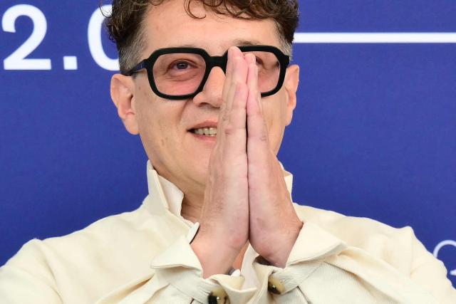 Director Ilya Khrzhanovsky attends the photocall of "Dau" presented in competition at the 83rd International Venice Film Festival, at Venice Lido on September 9, 2026. (Photo by Stefano RELLANDINI / AFP)