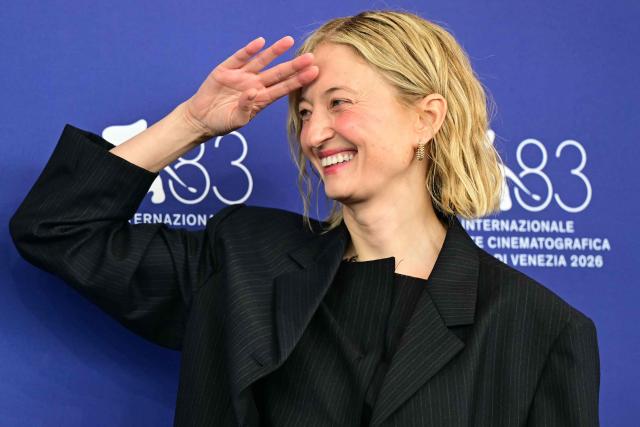 Italian actress Alba Rohrwacher attends the photocall of "Un bon petit soldat" (A good little soldier) presented in competition at the 83rd International Venice Film Festival, at Venice Lido on September 9, 2026. (Photo by Stefano Rellandini / AFP)