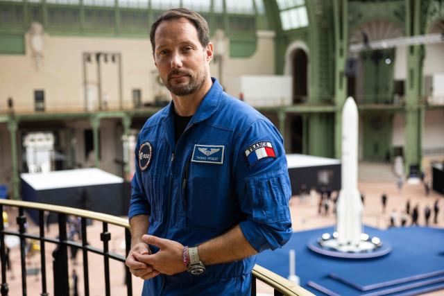 French astronaut Thomas Pesquet poses at the Grand Palais in Paris, ahead of the opening of a two-day summit bringing together nearly 120 delegations to discuss global space governance, on September 9, 2026. (Photo by Simon WOHLFAHRT / AFP)