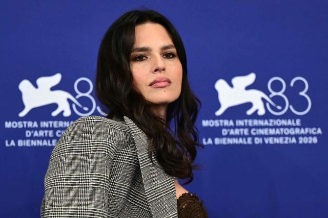 Italian actress Ivana Lotito attends the photocall of "Il fuoco che ti porti dentro" (The Fire within you) presented in competition at the 83rd International Venice Film Festival, at Venice Lido on September 9, 2026. (Photo by Stefano Rellandini / AFP)