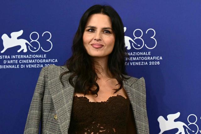 Italian actress Ivana Lotito attends the photocall of "Il fuoco che ti porti dentro" (The Fire within you) presented in competition at the 83rd International Venice Film Festival, at Venice Lido on September 9, 2026. (Photo by Stefano Rellandini / AFP)